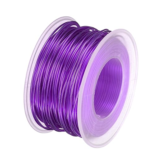 HARFINGTON Bonsai Wire Anodized Aluminum Training Wire Roll 1mm/18 Gauge 98ft Length Bendable Bonsai Tree Wire for Garden, Horticulture, Landscape, Planting, Dark Purple