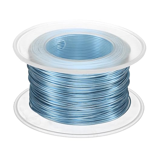 HARFINGTON Bonsai Wire Anodized Aluminum Training Wire Roll 0.8mm Gauge 98ft Length Bendable Bonsai Tree Kit for Garden, Horticulture, Landscape, Planting, Gray Blue