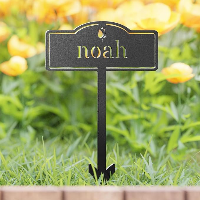 Herb Garden Markers Plant Labels - Customized Metal Labels Plant Markers Garden Signs for Vegetables, Tags Plant Name Stakes (1 PC)