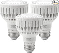Juhefa LED Grow Light Bulb E26, Full Spectrum 5000K Plant Light Bulb for Indoor Plants Growing, 12W (Equivalent to 80W), High Output for Faster Growth, 3 Pack