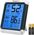 TempPro TP55 Digital Indoor Hygrometer Thermometer, 4-Inch Temperature/Humidity Monitor with Touchscreen and Backlit, Room Thermometer/Humidity Meter for House Home Greenhouse (Previously ThermoPro)