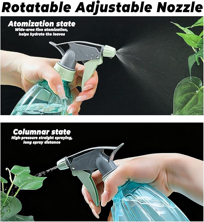 Spray Bottle for Plants,Plant Mister with Adjustable Nozzle for Inside Plants Hair Cleaning Essential Oils Cats Blue