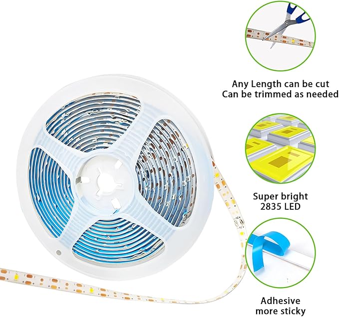 Solar Rope Lights Outdoor Waterproof 10FT Cuttable Solar Strip Light Dusk to Dawn with 8 Modes Tape Decorative Lighting for Outside,Sign, Stair, Step, Yard, 2 Pack