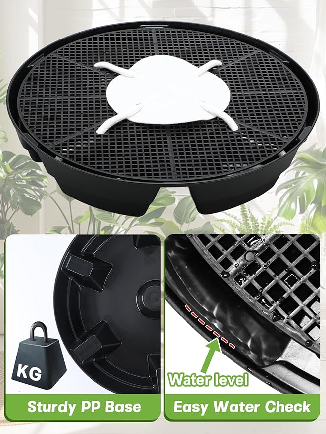 MADHOLLY Self Watering Pots for Indoor Plants with Grow Bags - 2 Pack 5 Gallon Thick Fabric Auto Irrigation Planter with Portable Handles, Water Storage Saucer, for Outdoor Vegetables, Herbs, Flower