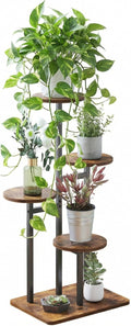 4 Tier Plant Stand Indoor, Tiered Plant Stands for Indoor Plants Multiple, Corner Flower Stand for Living Room, Multi-Layer Vintage Design Plant Shelf