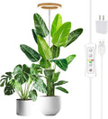 yadoker Plant Grow Light, LED Growing Light Full Spectrum for Indoor Plants,Aluminum Wood Grain Plant Lights,Height Adjustable, Automatic Timer, 5V Low Safe Voltage,Idea for Large Plant Light