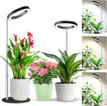 Kullsinss Grow Lights for Indoor Plants, 80 LEDs Full Spectrum Plant Grow Light with 2 Mounting Options, 6/12/16H Timer, 3 Spectrum Modes, 37 in Height Adjustable Desk Growing Lamp (Black/2-Pack)