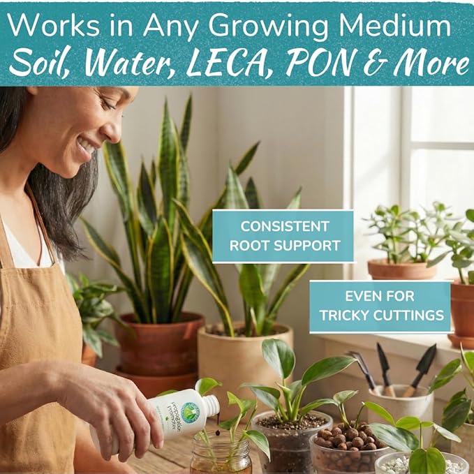 Houseplant Prop Drops - Propagation Promoter & Root Growth Hormone | Root Stimulator for Cuttings | Supports Stronger, Healthier Plants | Easy-to-Use Liquid Formula for Water & Soil Propagation | 8oz