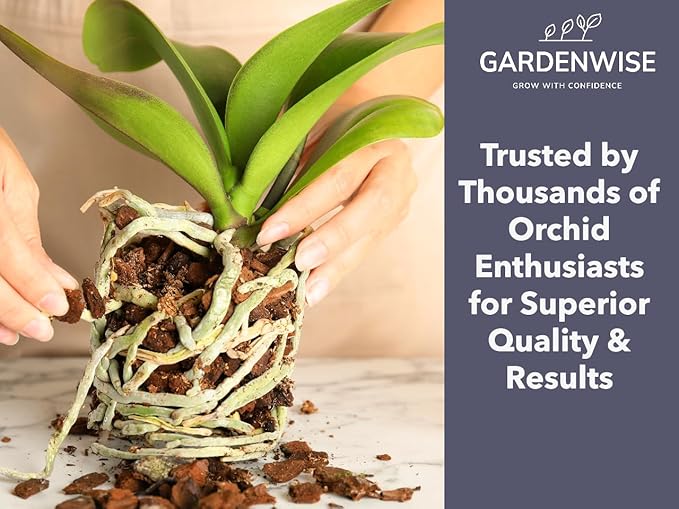 GARDENWISE Premium Orchid Bark for Potting Mix – Ready-to-Use Pine Bark for Indoor Plants, Orchid Repotting & Soil Mix Creation, Ideal Orchid Medium (3 quarts)