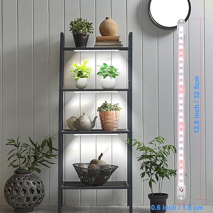 LED Grow Light Strip for Indoor Plants, Full Spectrum Sunlike Plant Lights Growing Lamps for Hydroponics Succulent Veg and Flowers (Not Includes Adapter) - 2 Packs