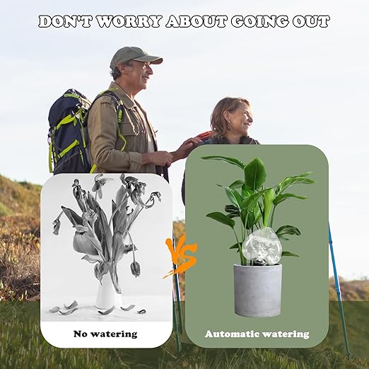 Heart2-shaped Self Plant Watering Globes-4 Top Fill Automatic Planter Watering Insert with Slow Release-Watering drip Irrigation Device for Indoor and Outdoor Plants.