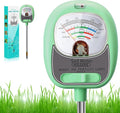 HSLGOVE 4-in-1 Soil Test Kit – Soil Moisture Meter, pH, Fertility & Sun-Light, No Battery Required, Large Dial Soil Tester for Indoor & Outdoor Gardening, Lawn, Farm –Mint Green