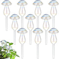 meekoo 10 Pcs Plant Watering Globes Glass Watering Globes for Outdoor Self-Watering Planter Insert Device with Mushroom Rainbow Gradient for Outdoor Indoor Pot Vacation Water Conservation(Mushroom)