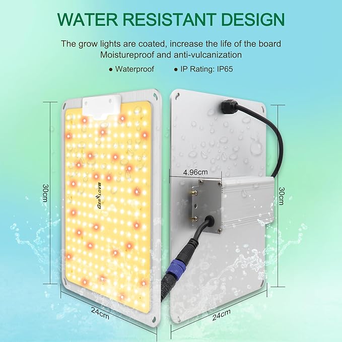 Grow Lights for Indoor Plants Full Spectrum, 234pcs LEDs 3x3 Ft Coverage, Dimmable Plant Grow Lamps for Veg Bloom Seedlings with Temperature Hygrometer