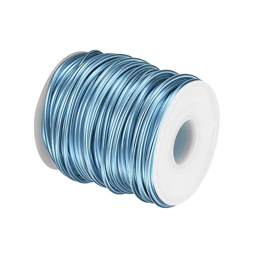 HARFINGTON Bonsai Wire Anodized Aluminum Training Wire Roll 2.5mm/10 Gauge 66ft Length Bendable Bonsai Tree Kit for Garden, Horticulture, Landscape, Planting, Gray Blue