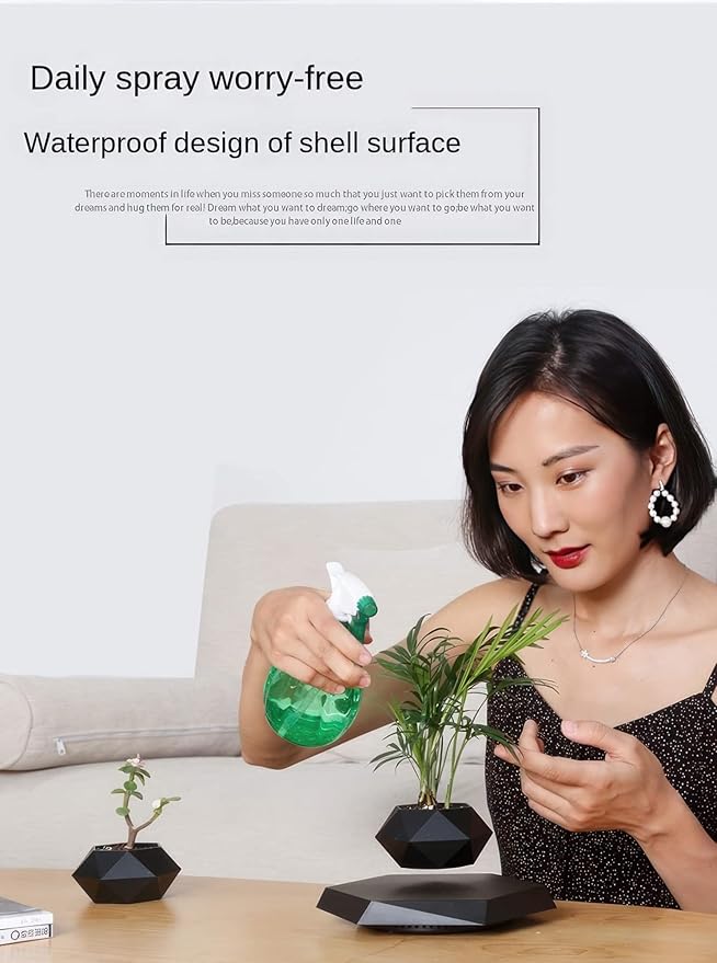 Magnetic Levitation Planter,Floating Plant Pot - Levitation Air Bonsai Pot , Innovative Technology Levitation Planting, Magnetic Levitation Potted Plant Home Decoration, Good Choice For Gift " ( Color