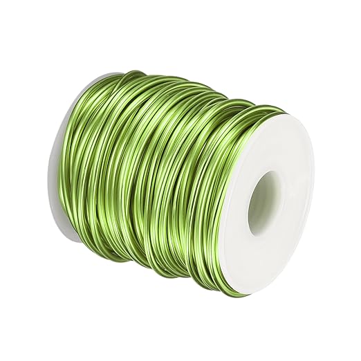 HARFINGTON Bonsai Wire Anodized Aluminum Training Wire Roll 2.5mm/10 Gauge 66ft Length Bendable Bonsai Tree Wire for Garden, Horticulture, Landscape, Planting, Grass Green