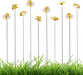 NQEUEPN Bee Garden Stakes Decor, Garden Stakes Decorative Bee on Stick Little Cute Resin Bee Yard Stakes Picks Yard Art Decorations for Outdoor Plant Pot Lawn Patio Corridor Flower Bed
