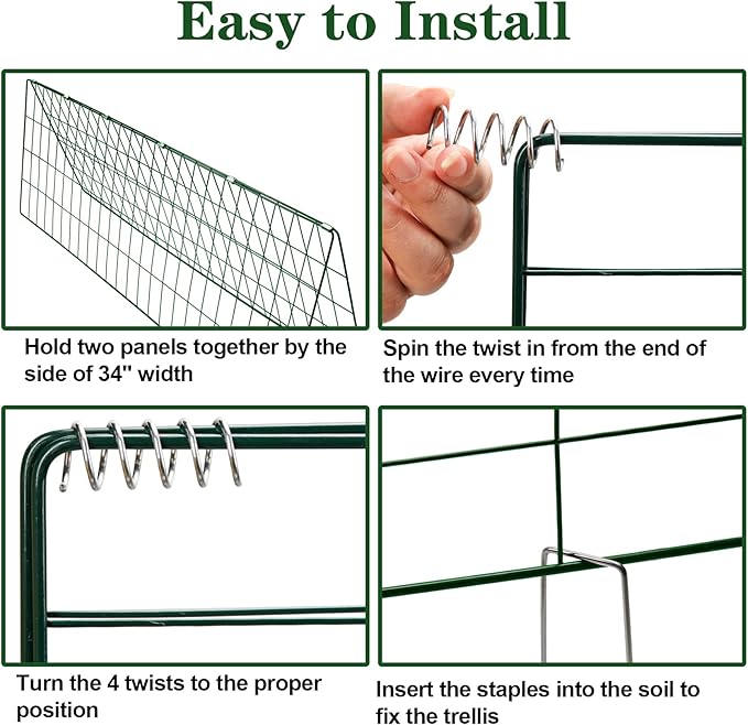 48" H x 34" L Cucumber Trellis for Garden A Frame, Garden Trellis for Climbing Plants Outdoor for Raised Bed(1 Packs)