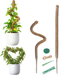 Mcbazel 2 Pack 31.5'' Bendable Moss Pole, Monstera Plant Support, Coco Coir Moss Poles for Climbing Plants, Stakes for Indoor Plant, Accessories for Monstera Pot