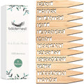 Bamboo Herb Markers - Set of 12 Beautiful Garden Labels - Sturdy Outdoor Garden or Potted Herb Markers