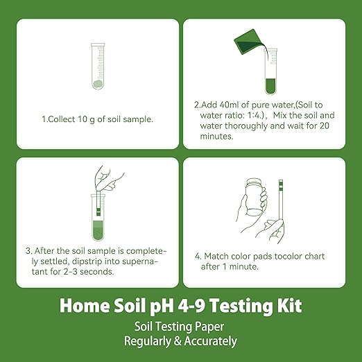 Soil pH Test Kit,150 Test Strips(3-9 Range) for Testing Garden, Lawn,Vegetable Flower Beds,Gardening Dirt Yard,Quick Easy Soil pH Monitoring for Indoor Outdoor Plants