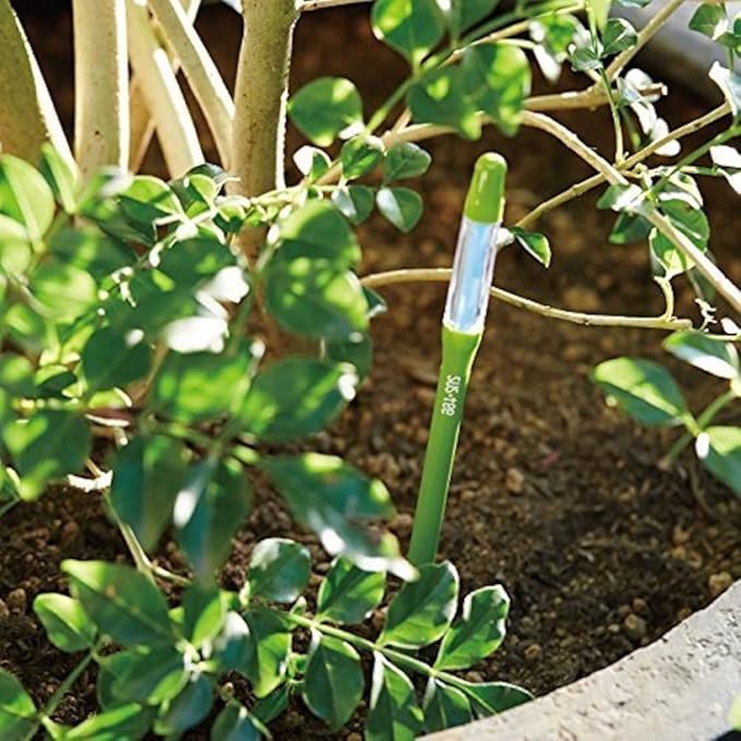 Sustee Aquameter (Small Green Refillable - Bundle of 2) - House Plant Soil Moisture Meter, Humidity Sensor Probe, Water Level Indicator - Best for Indoor Potted Plants