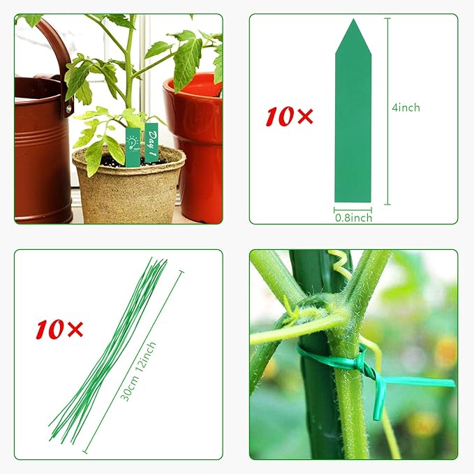 Augshy Moss Pole, 27 Inch Moss Poles - 2Pcs 17 Inch Plant Stakes Moss Sticks for Monstera Indoor Creepers Plant Support Extension Climbing Plants