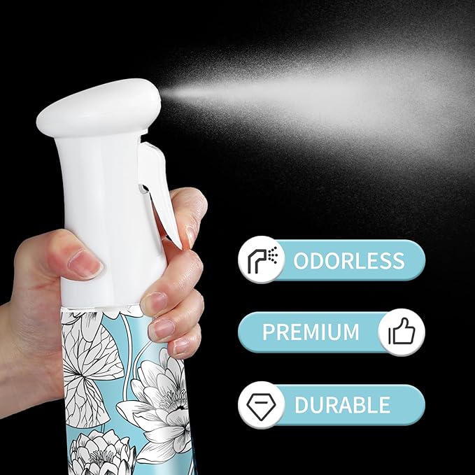 Hair Spray Bottle,Continuous Water Mister Empty Spray for Hairstyling, Cleaning, Plants, Misting and Skin Care