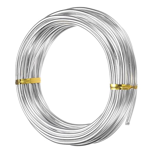 M METERXITY 3mm Bonsai Training Wire, 16.4 Feet Total Anodized Aluminum Bonsai Wires for Bonsai Tree Shaping/Branches Fixing/Trunk Holding/DIY Crafting [Silver]