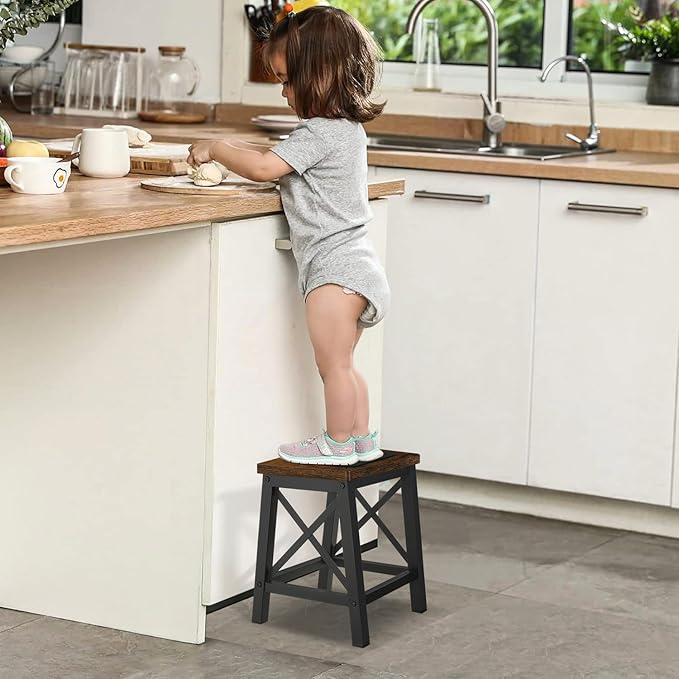 YINMIT Step Stools for Adults and Kids, Wooden Small Step Stool with Non-Slip Feet, Rectangular Stepping Stool for High Bed, Using for Bedroom, Kitchen and Living Room, Hold Up to 500 lbs