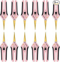 3 Packs Pruning Shears with Curved Blades, Garden Trimming Scissors, Gardening Hand Pruning Snips Titanium Coated Precision Bonsai Pruning Shears, Efficient Flower Cutters (Pink)