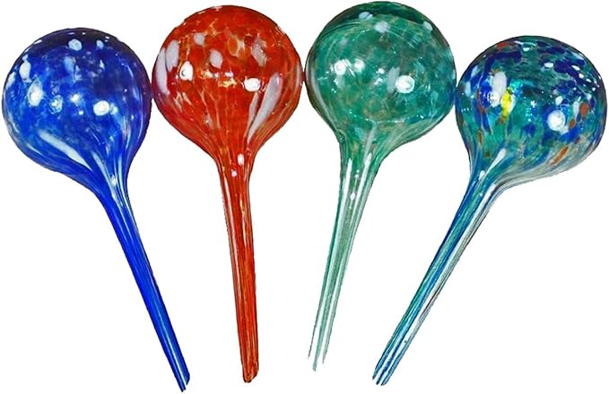 5 STAR SUPER DEALS Aqua Plant Watering Globes - Automatic Watering Ball Bulbs - Self Watering Plant Glass Bulbs System (16, Small)