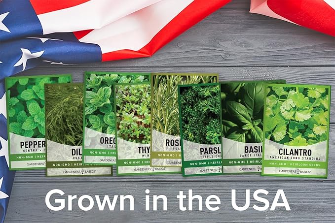 8 Herb Seed Starter Kit – Grow a Variety of Fresh Culinary Herbs – Non-GMO Heirloom Seeds, Complete Indoor & Outdoor Grow Kit, Perfect for Home Gardens & Cooking