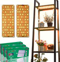 Grow Light,20W Ultra-Thin LED Grow Lights for Indoor Plants Full Spectrum, 6/10/12H Timer Plant Light, 132 LEDs Under Cabinet Plant Growing Lamp Strip for Seedlings, Veg, Flower 3-Pack