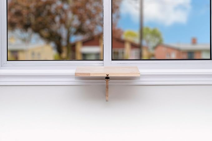 Original SillMate Window Plant Shelf, 11.6"x11.6" Sill Shelf for Plants - Verify Sizing First - Cat Perch - Renter Friendly No Drilling/Damage - Sill Extender for Plants (Small)
