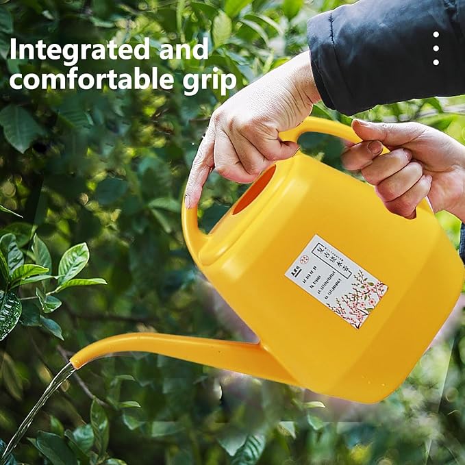 1 Gallon Long Spout Plastic Watering Can with Handle Lightweight Large Watering Can for Garden Flower House Office Indoor Plants Succulent Bonsai