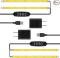 iPower 2Pack 20W LED Grow Lights with Full Spectrum Plant Growing Light Strips for Indoor Plant with Auto ON/Off 3/9/12H Timer, 10 Dimmable Levels 48 LEDs Per Tude, 2 Tubes, Yellow