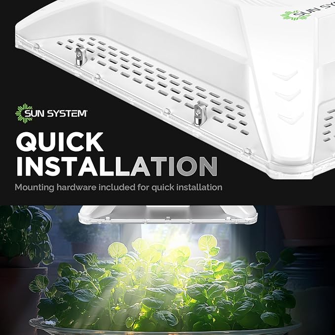 Sun System P4000 HelioGrow LED Grow Light for Indoor Plants - 400 Watt, High Efficiency Full Spectrum Dimmable Diodes, Daisy Chain up to 512 Units, 2 Year Warranty, Mounting Hardware Included