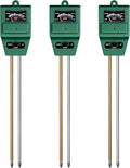 iPower 3-in-1 Plant Moisture/Light/PH Meter, Soil Test Kit for Gardening, Farming, Indoor & Outdoor Use, 3 Pack