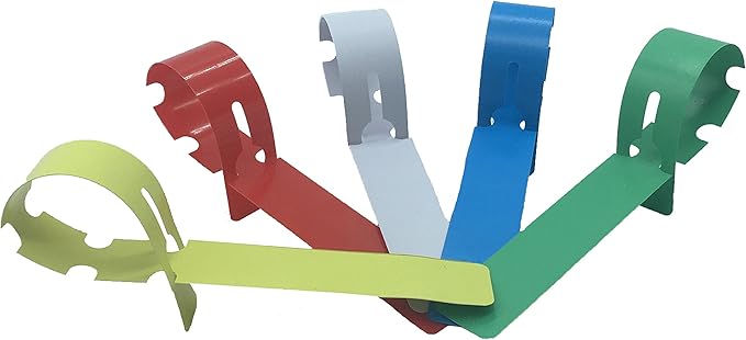 500PCS 5 Colors Wrap Around Plastic Tree Tag Plant Garden Labels Nursery Garden Tag with 3 Adjustable Loop Sizes