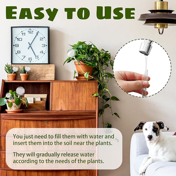 10 Pcs Plant Watering Cans,Plant Watering Globes,Plant Self-Watering Bulbs,Plastic Plant Automatic Water Devices for Indoor Outdoor Potter Plants