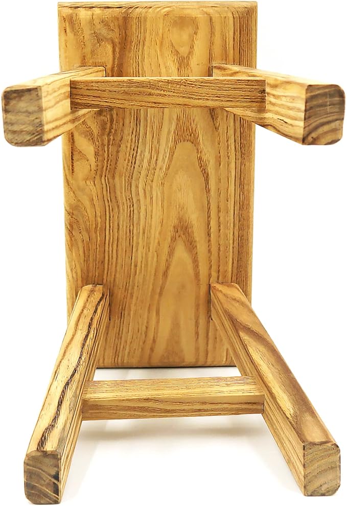 Handmade Solid Wood Stool Milking10 Height Wooden Step Stool Simple Wooden Viking (12" Long 6" Wide)