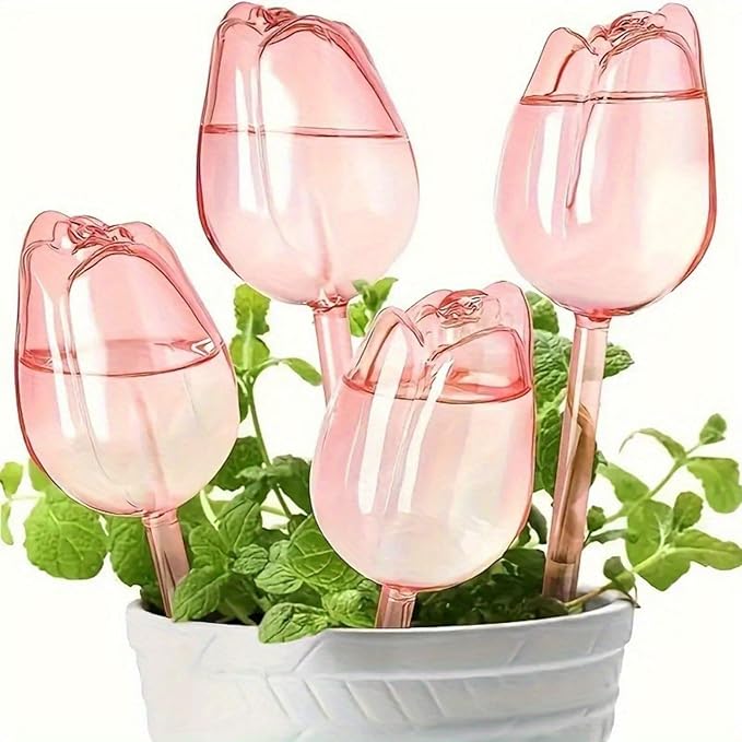 Ochine Tulips Self Watering Globes, Glass Plant Watering Globes, Self Watering Planter Insert, Automatic Plant Waterer Indoor, Plant Watering Devices, Plant Water Globes for Indoor Outdoor Plants