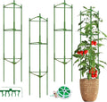 Fabulas 3 Pack Tomato Cages - Tomato Trellis Plant Support Stake Cage for Garden and Pots, Adjustable Tomato Plant Cage Tall Up to 48 Inch for Raised Garden Bed Outdoor Climbing Plants Vegetables
