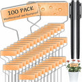 Moxweyeni 60 Pcs Metal Garden Tags Plant Labels for Garden Waterproof Plant Markers with 2 Permanent Pen Planting Nursery Tags Reusable Labels Stake for Plants (Copper,6 Inch)
