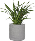MEGASKET Grey Plant Basket, Woven Basket Planter for 10 inch Pot, Round Indoor Tree Pot Cover, Small Gray Storage Bin Organizer, Decorative Planter and Home Decor, 11”X11”