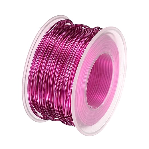 HARFINGTON Bonsai Wire Anodized Aluminum Training Wire Roll 1mm/18 Gauge 98ft Length Bendable Bonsai Tree Wire for Garden, Horticulture, Landscape, Planting, Rose Red