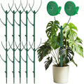 10 Pack Stackable Monstera Plant Support Climbing Plants Support Structures for Indoor Outdoor Plants Plant Holder Stick with Plant Ties for Support Tall Potted Plants, Bonus: 2 Roll of Gardening Tape