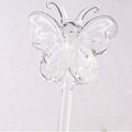 RainbowBaby Plant Waterer, Self Watering Globes, Hand Blown Transparent Mini Clear Aqua Bulbs (Butterfly Shape)